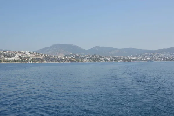 Panorama Gumbet Bodrumu Jachty — Stock fotografie