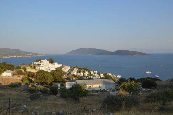 Panorama Ciudad Bodrum Bahía Desde Montaña —  Fotos de Stock