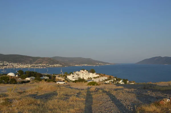 Panorama Ciudad Bodrum Bahía Desde Montaña —  Fotos de Stock