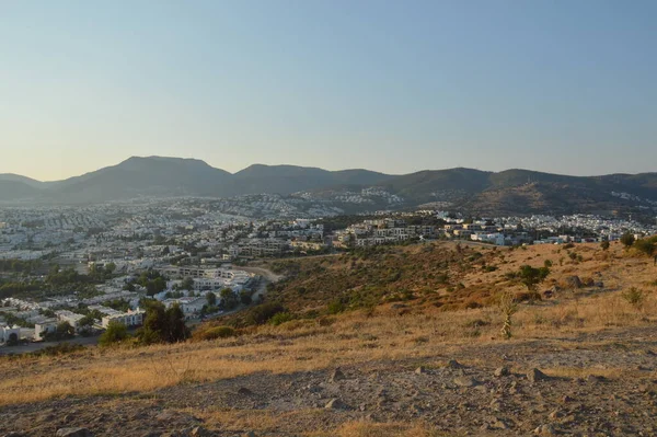 Panorama Gumbet Desde Montaña Bodrum Bahía —  Fotos de Stock