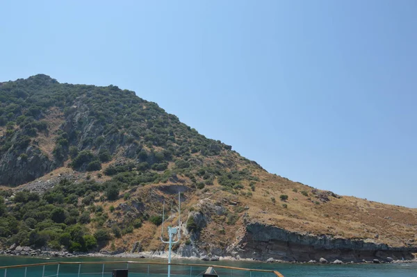 Türkiye Nin Bodrum Kentindeki Ege Denizi Nin Kayalıkları — Stok fotoğraf