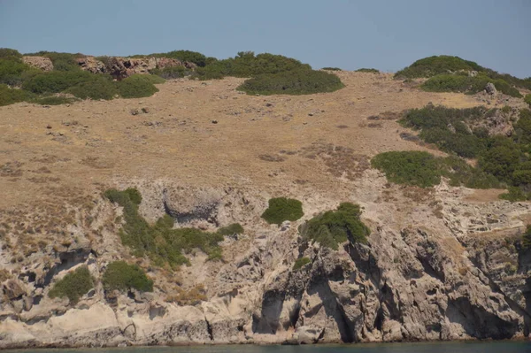 Kliffen Van Egeïsche Zee Het Bodrum Turkije — Stockfoto