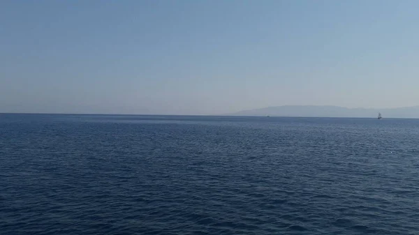 Mar Egeu Turquia Panorama Das Montanhas Costa — Fotografia de Stock