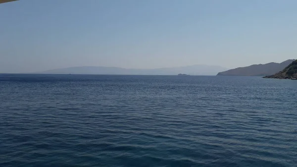 Mar Egeo Turchia Panorama Delle Montagne Della Costa — Foto Stock
