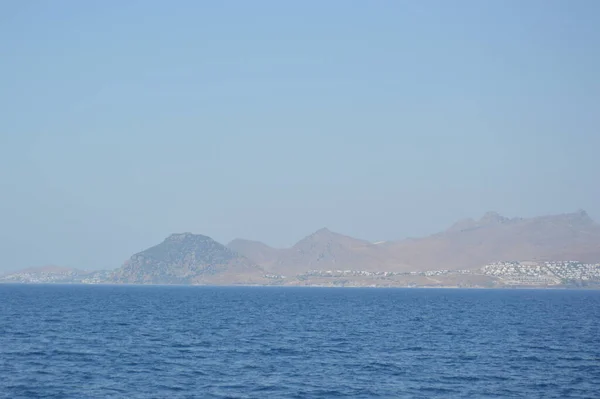 Egeïsche Zee Turkije Panorama Van Bergen Kust — Stockfoto