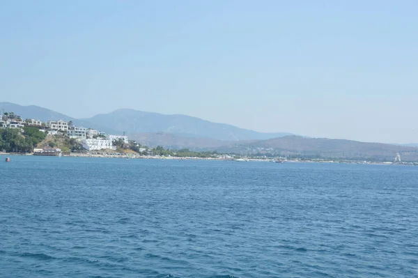Morze Egejskie Turcji Panorama Gór Wybrzeża — Zdjęcie stockowe