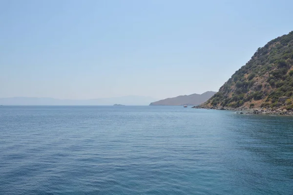 Mar Egeu Turquia Panorama Das Montanhas Costa — Fotografia de Stock