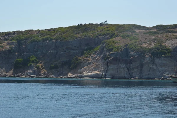 Egeïsche Zee Turkije Panorama Van Bergen Kust — Stockfoto