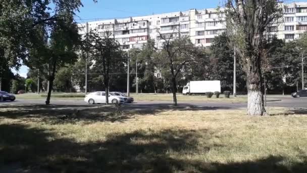 Kyiv Ukraine July 2020 Cars Driving Road — Stock Video