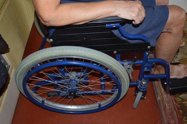 Wózek Inwalidzki Różnych Pozycjach Szczegóły — Zdjęcie stockowe