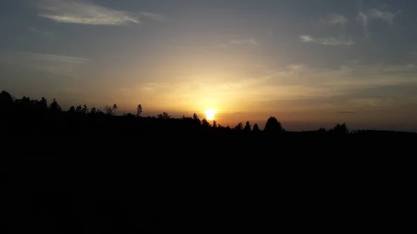 Naturpanorama Bei Sonnenuntergang Abend — Stockfoto