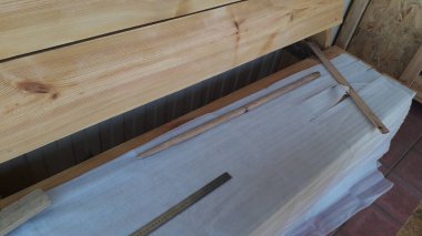 Yalıtım için deri ve deri kaplama döşeme.