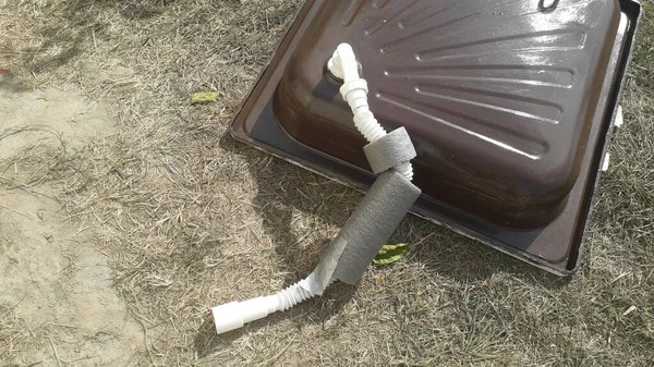 Instalación Tuberías Fontanería Una Casa — Foto de Stock