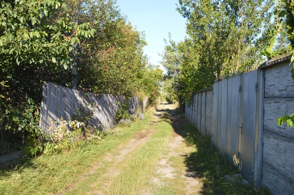 Camino Pueblo Rural Otoño — Foto de Stock