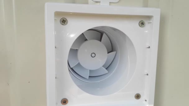 Ventilador Ventilação Casa Está Girando — Vídeo de Stock