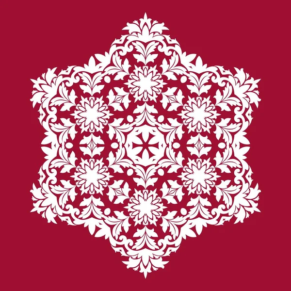 Schneeflocken Hintergrund Verwendet Solche Modischen Farben Narr Rot Gepresste Rose — Stockvektor