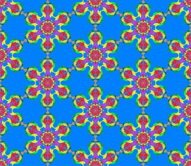 Dikişsiz desen Arapça veya Hint tarzı. Arabesk mandala Hint motifi retro vintage