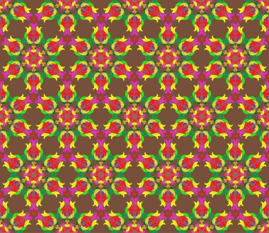 Dikişsiz desen Arapça veya Hint tarzı. Arabesk mandala Hint motifi retro vintage