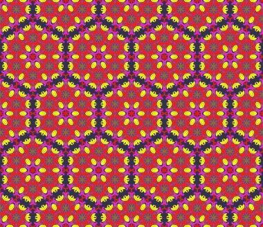 Dikişsiz desen Arapça veya Hint tarzı. Arabesk mandala Hint motifi retro vintage