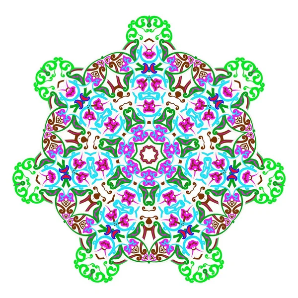 Traditionnel Kalamkari Ornemental Floral Paisley Design Décoration Arrière Plan Vous — Image vectorielle
