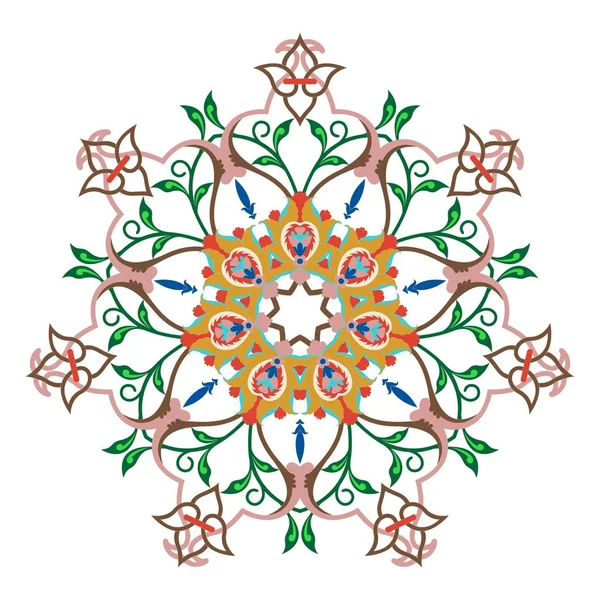 Hand Getekend Patroon Turkse Stijl Islam Arabische Indiase Ottomaanse Motief — Stockvector