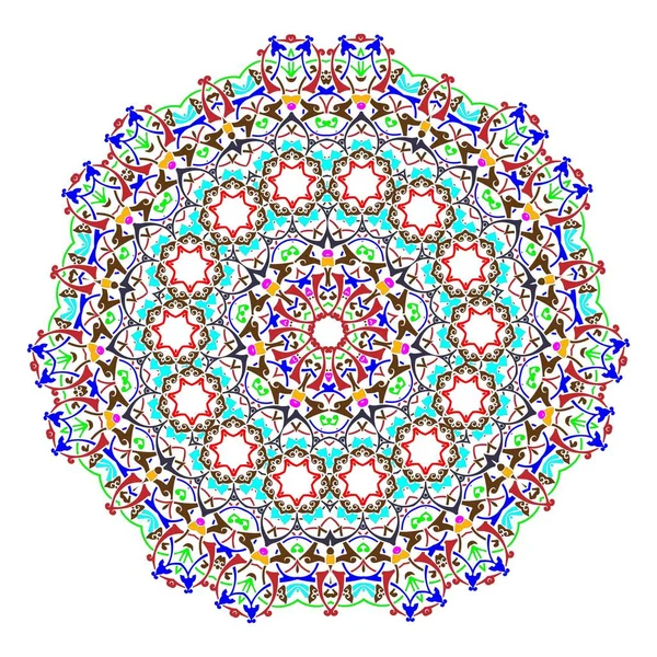 Mandala Motif Rond Illustration Vectorielle Ésotérique Vintage Fond Culture Décorative — Image vectorielle