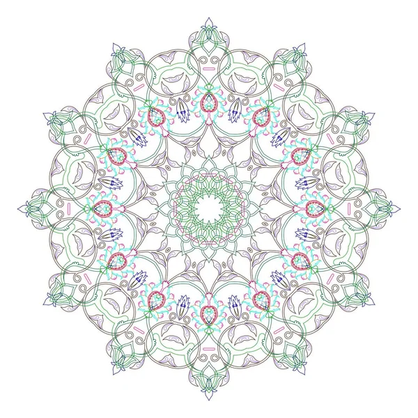 Mandala Décoratif Illustration Vectorielle Bon Pour Livre Coloriage Pour Les — Image vectorielle