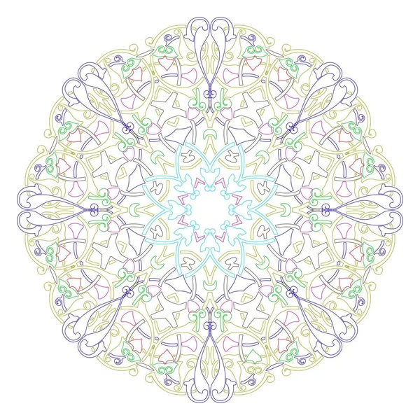 Mandala Decorativa Ilustração Vetorial Bom Para Colorir Livro Para Crianças —  Vetores de Stock