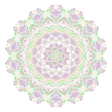 Dekoratif mandala. Vektör çizim. Yetişkin yaş ve üstü çocuklar için boyama kitabı için iyi boyama sayfa anahat çizim.
