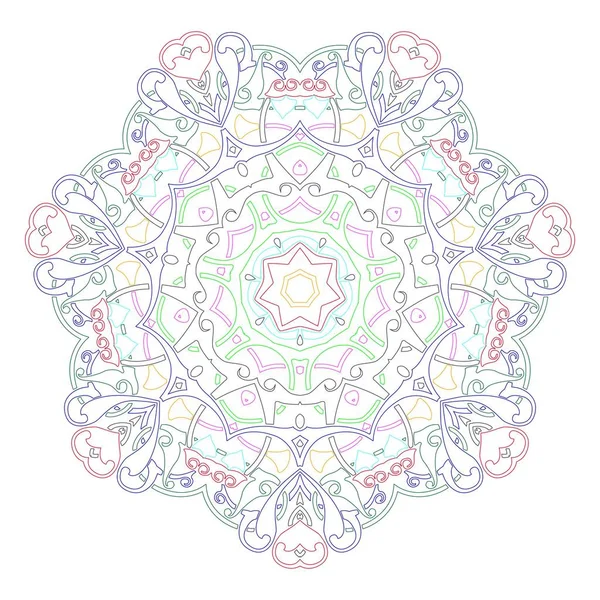 Mandala Décoratif Illustration Vectorielle Bon Pour Livre Coloriage Pour Les — Image vectorielle