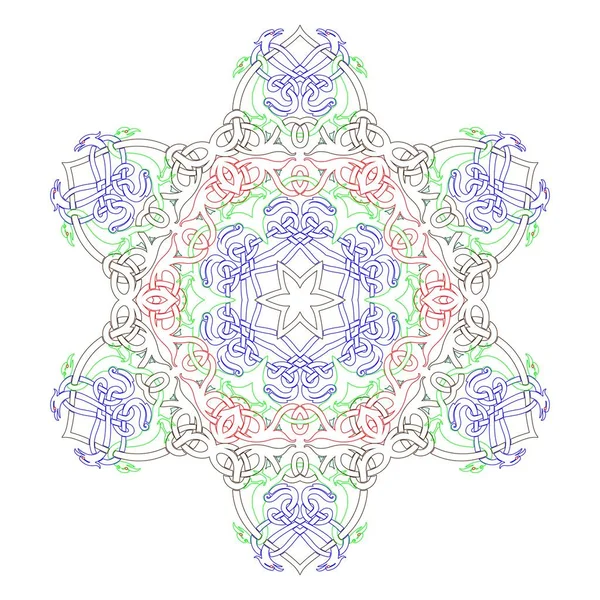 Mandala Decorativo Ilustración Vectorial Bueno Para Colorear Libro Para Adultos — Archivo Imágenes Vectoriales