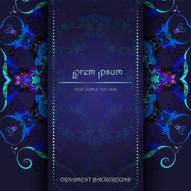 Çiçek mandala arka plan Vintage elemanları kartı olarak