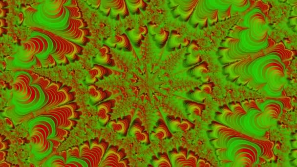 Fractal 4k Abstrakt flerfärgad rörelse bakgrund i 3D — Stockvideo