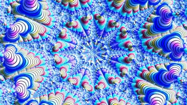 Abstract Multicolored Fractal Motion Background Yoga Clubs Shows Mandalas Fractal — Stock Video