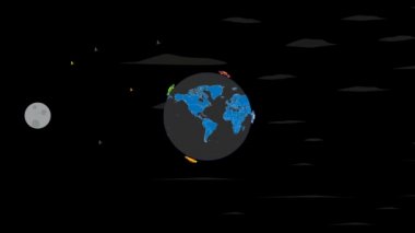 Montreal. Bir tur ajansı için animasyon 4K afişi.