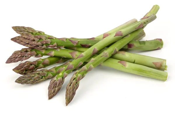 Groene Asperges Geïsoleerd Witte Achtergrond — Stockfoto