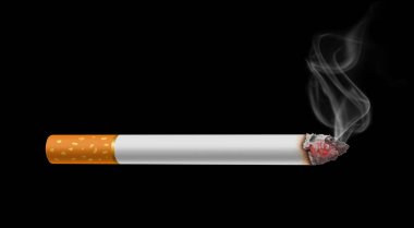 Hiç sigara sigara illüstrasyon, dijital boyama