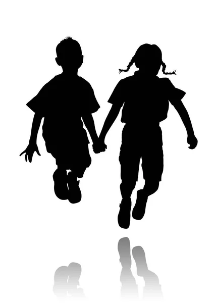 Happy Kids White Background Illustration — Stock Photo, Image