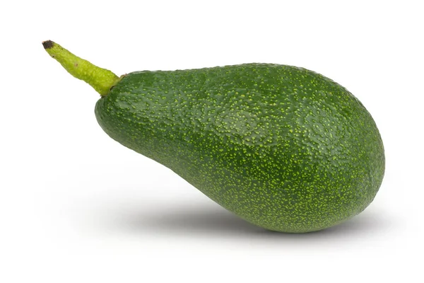 Verse Groene Avocado Geïsoleerd Een Witte Achtergrond Studio Schoot — Stockfoto