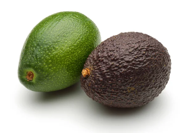 Avocado Fresco Verde Maturo Isolato Sfondo Bianco Studio Girato — Foto Stock