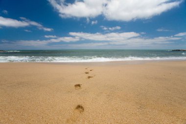 Sahilde ayak izleri.