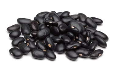 Black beans  isolated on white background clipart