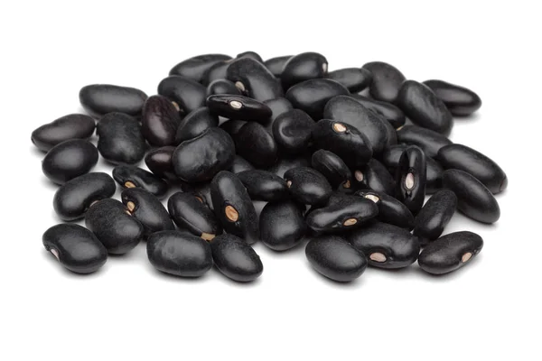 Frijoles Negros Aislados Sobre Fondo Blanco — Foto de Stock