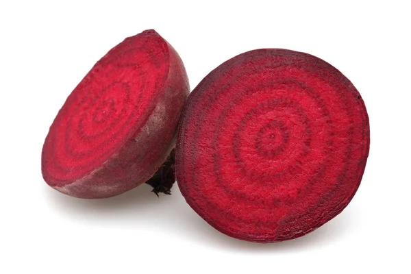 Half Red Beet Roots Isolated White Background — Stock Photo, Image