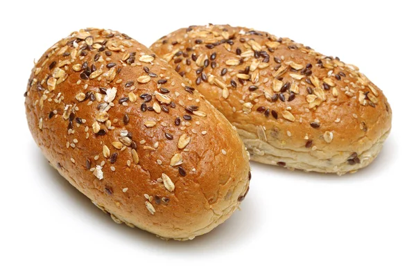 Loafs Pão Multigrãos Isolados Fundo Branco Estúdio — Fotografia de Stock