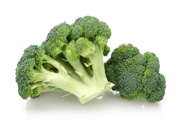 Fresh Green Broccoli Isolated White Background Studio Shot — Stock Photo, Image