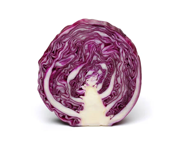 Fresh Red Cabbage Isolated White Background — Stock Photo, Image