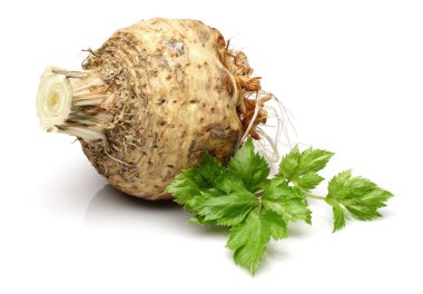 Taze kereviz sapı ve beyaz arka plan üzerinde izole kereviz. Stüdyo vurdu.