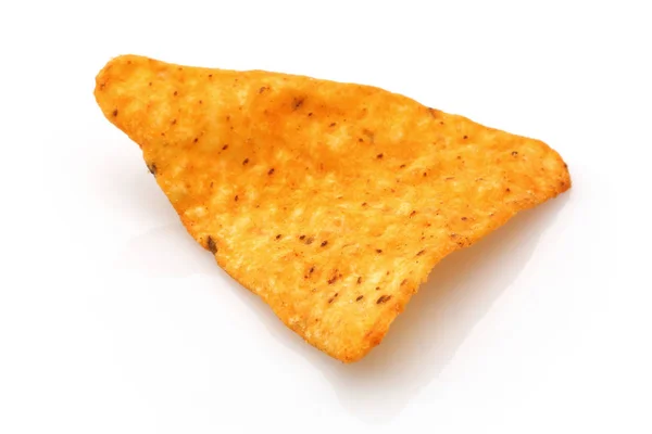 Taco Chips Geïsoleerd Witte Achtergrond — Stockfoto