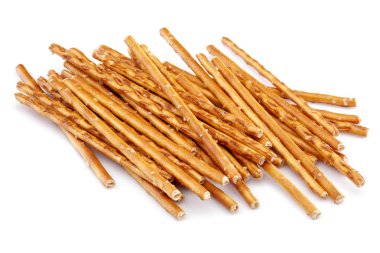 Çubuk kraker, simit, beyaz arka plan üzerinde izole